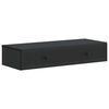 vidaXL Стенен страничен масичка Черно 87,5 x 34,5 x 17 см