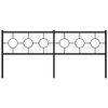 vidaXL Метална табла за глава, черна, 200 см