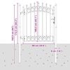 vidaXL Оградна порта Emmen с шипове, стомана, 103x109,5 см, зелена