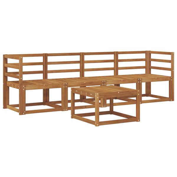 vidaXL Комплект дивани за открито 5 pcs Естествен