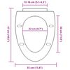 vidaXL Тоалетна седалка, плавно затваряне, бърз монтаж/демонтаж, бяла