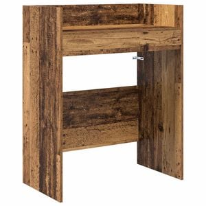 vidaXL DJ маса Старо дърво 102 x 45 x 102 см Инженерна дървесина