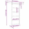 vidaXL Преплъзваща се врата Кафяво 100 x 208 см Солидно борово дърво