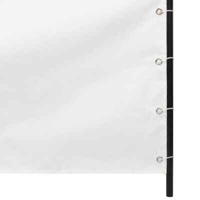 vidaXL Балконски параван, бял, 160x240 см, оксфорд плат