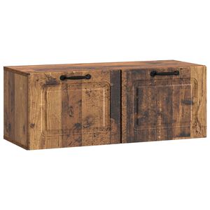 vidaXL Стенно монтиран ТВ шкаф Старо дърво 78,5 x 31 x 30 см