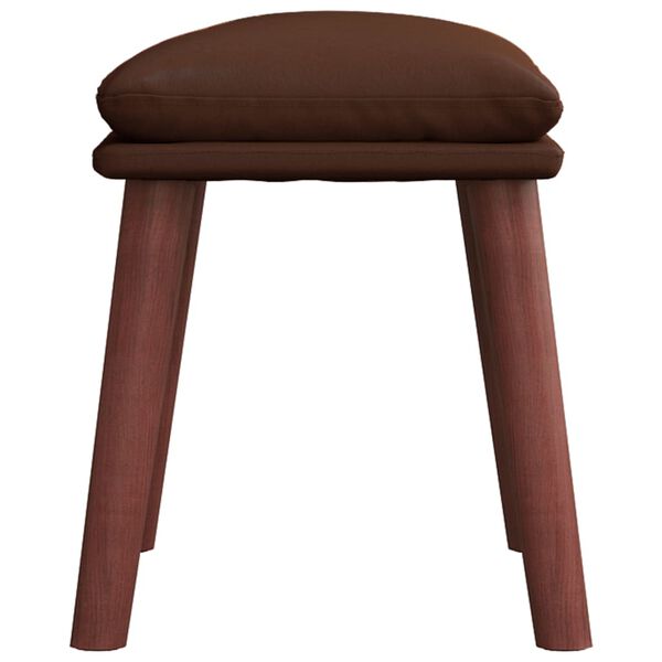 vidaXL Табуретка, кафява, 45x29,5x35 см, изкуствена кожа