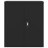 vidaXL Шкаф за папки черен 90x40x145 см стомана