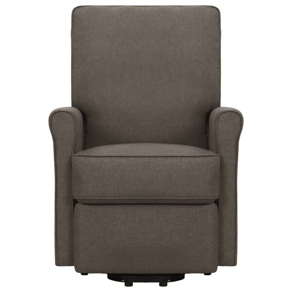 vidaXL Изправящ масажен стол, кафяв, текстил