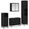 vidaXL Комплект мебели за баня 4 бр. Черния дъб 80 x 33 x 60 см