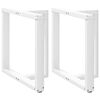 vidaXL Крака за трапезна маса, Т-образни, 2 бр., бели, 70x35x(72-73) см, стомана
