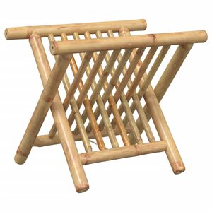 vidaXL Поставка за списания 42x30,5x34,5 см бамбук