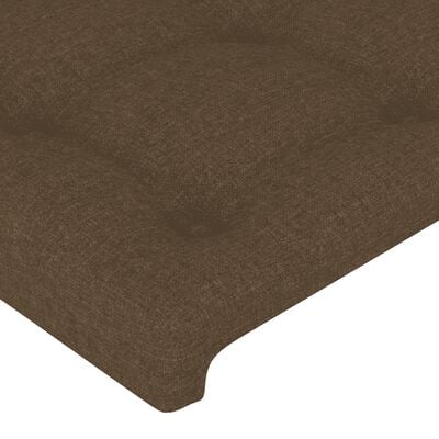 vidaXL Боксспринг легло с матрак, тъмнокафяво, 100x200 см, плат