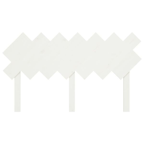 vidaXL Горна табла за легло, бяла, 141x3x80,5 см, бор масив