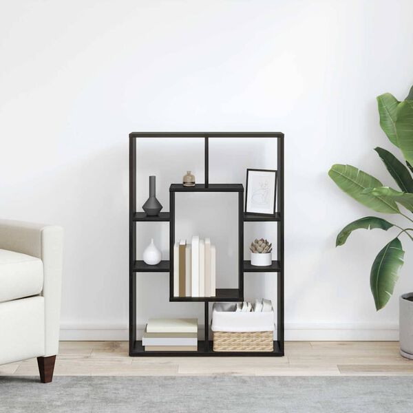 vidaXL Шкаф за книги Черния дъб 63 x 20 x 90 см Инженерно дърво