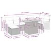 vidaXL Градински диван с възглавници, 8 части, бежов полиратан, акация