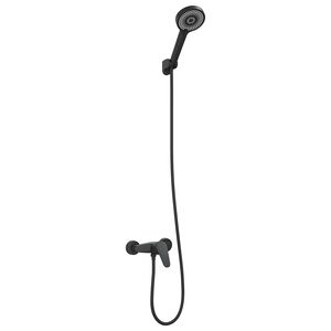 vidaXL Комплект душова глава Черно G 1 / 2 инча