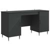 vidaXL Бюро Черно 142,5 x 50 x 75 см Инженерна дървесина