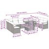vidaXL Градински Софа Комплект със съхранение 11 pcs Бежово Полиратан