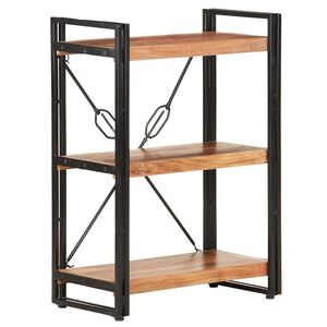 vidaXL Библиотека с 3 рафта, 60x30x80 см, акация масив