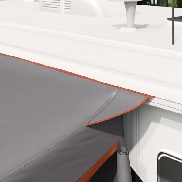 vidaXL Палатка за задна врата на автомобил Сив и оранжев тафта