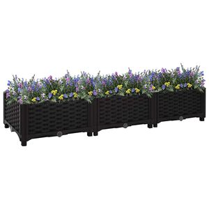 vidaXL Повдигната леха, 120x40x23 см, полипропилен