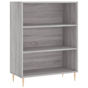 vidaXL Библиотека, сив сонома, 69,5x32,5x90 см, инженерно дърво