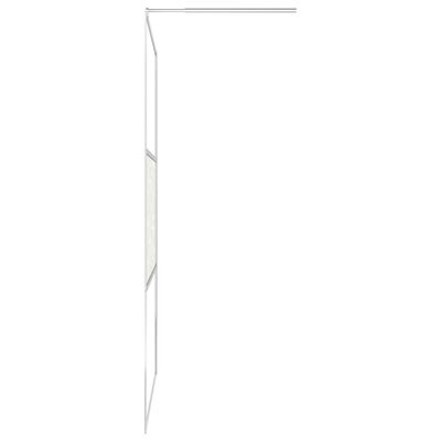 vidaXL Стена за душ, ESG стъкло с дизайн на камъни, 140x195 см