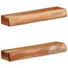 vidaXL Стенни рафтове, 2 бр, 60x17x8 см, акациево дърво масив