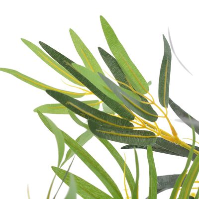 vidaXL Изкуствено растение бамбук със саксия, зелено, 160 см