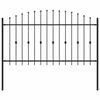 vidaXL Шипова ограда ASTEN 200 x 150 cm Прахово боядисана стомана