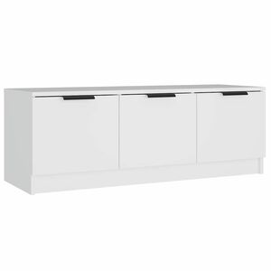 vidaXL ТВ шкаф, бял, 102x35x36,5 см, инженерно дърво