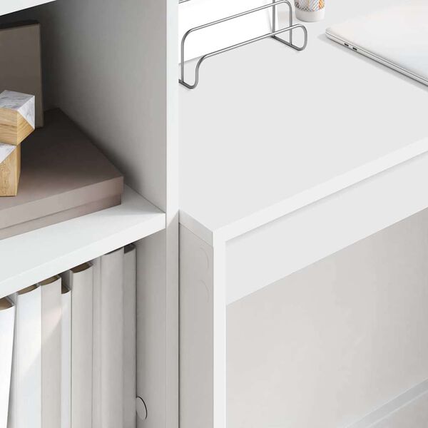 vidaXL Бюро с чекмедже 2 pcs Бяло