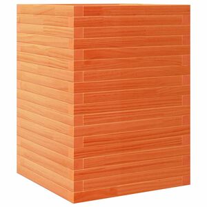 vidaXL Градински сандък восъчнокафяв 50x50x68,5 см борово дърво масив