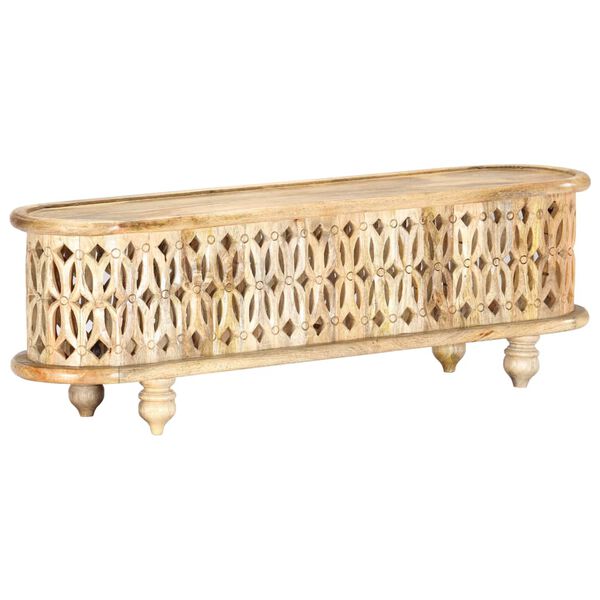 vidaXL ТВ шкаф, 120x30x40 см, мангово дърво масив