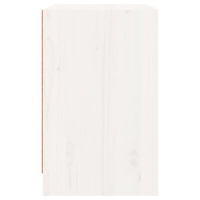 vidaXL Нощни шкафчета, 2 бр, бели, 40x31x50 см, бор масив