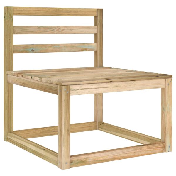 vidaXL Градински лаундж комплект от 6 части с червени възглавници