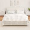 vidaXL Пухено одеяло от зайче 4 pcs Бяло 150 x 220 cm Полиестер