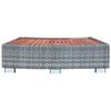 vidaXL Спа стъпало, сиво, полиратан, 92x45x25 см