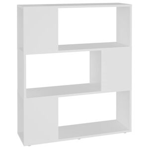 vidaXL Библиотека/разделител за стая, бяла 80x24x94 см инженерно дърво