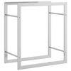 vidaXL Стойка за дърва за огрев, 50x28x56 см, неръждаема стомана