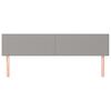 vidaXL Горни табли за легло, 2 бр, светлосиви, 80x5x78/88 см, плат