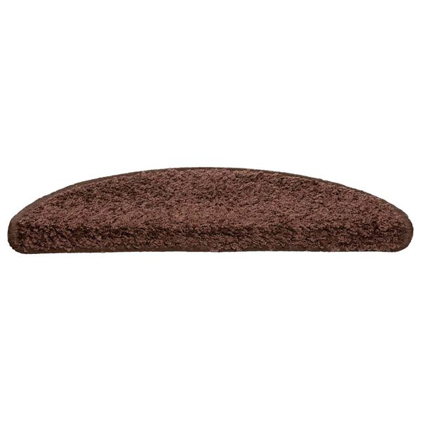 vidaXL Изтривалки за стълби, 30 бр., 56x17x3 см, кафяви, полукръгли