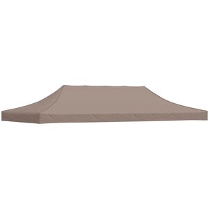 vidaXL Покривало за парти шатра, 6x3 м, таупе, 270 г/м&sup2;