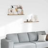 vidaXL Стенен рафт с рафт 2 pcs Кафяво 80 x 9 x 3 cm Инженерно дърво