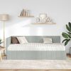 vidaXL Ъглова рамка за легло с матрак с матрак 2 pcs Светлосиво Кадифе