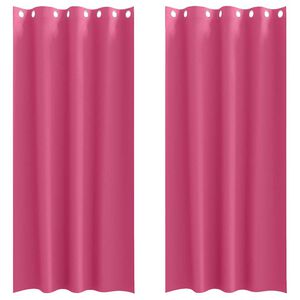 vidaXL Завеси за затъмняване с пръстени 2 pcs Ярко Розово 225 x 140 см