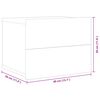 vidaXL Нощно шкафче, бяло, 40x30x30 см, инженерно дърво