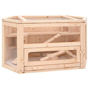 vidaXL Клетка за хамстери 80x40x43 см масивна ела