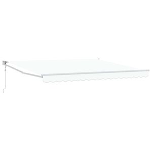 vidaXL Сгъваем навес Бяло 400 &times; 300 cm Полиестер и алуминий