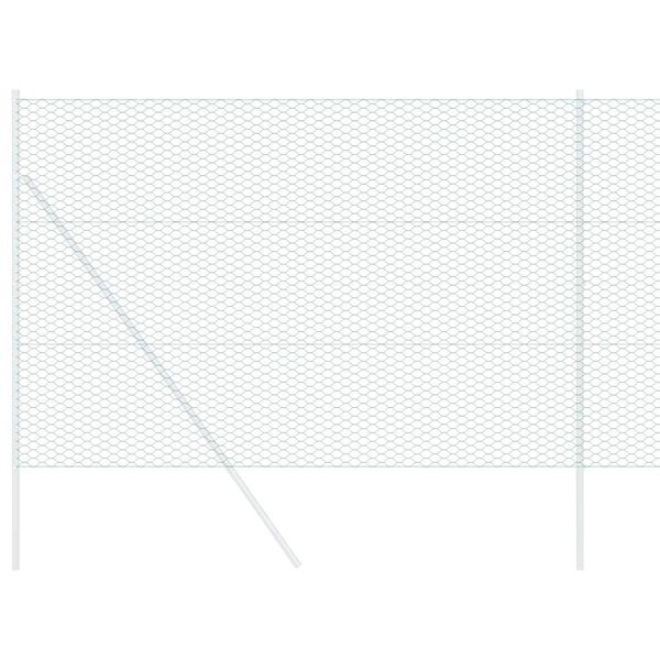 vidaXL Шестоъгълна ограда Зелен 1.5 x 50 m Стомана